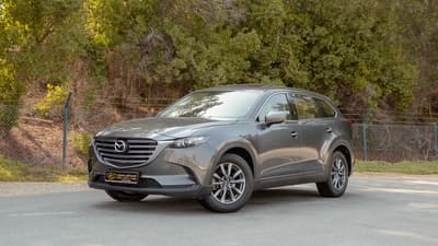 Used 2020 Mazda CX-9 GT in Grey – Left Front Diagonal (45°) View for Sale at First Choice Cars Dubai Sharjah
