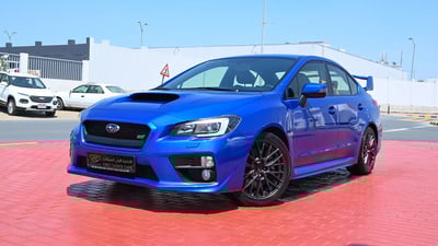 Used 2017 Subaru WRX Sti Blue – Left Front Diagonal (45°) View at First Choice Cars Sharjah
