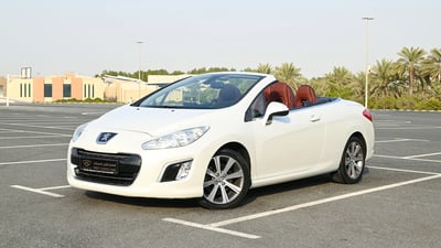 Used 2014 Peugeot 308 CC Convertible White – Left Front Diagonal (45°) View at First Choice Cars Sharjah
