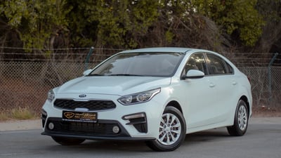 Used 2020 KIA Cerato Lx White – Left Front Diagonal (45°) View at First Choice Cars Sharjah