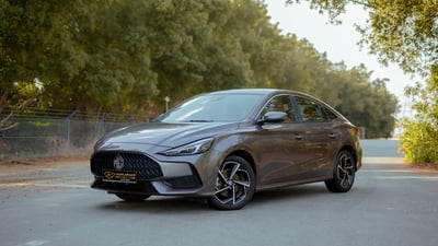 Used 2022 MG GT Luxury Grey – Left Front Diagonal (45°) View at First Choice Cars Sharjah