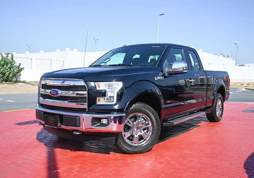 Used 2017 Ford F-Series Pickup F150 Lariat Sports Edition Black – Left Front Diagonal (45°) View at First Choice Cars Sharjah