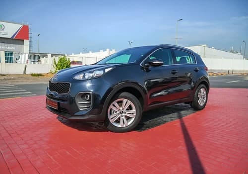 Used 2018 KIA Sportage LX Blue – Left Front Diagonal (45°) View at First Choice Cars Sharjah