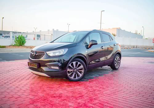 Used 2017 Opel Mokka X Black – Left Front Diagonal (45°) View at First Choice Cars Sharjah