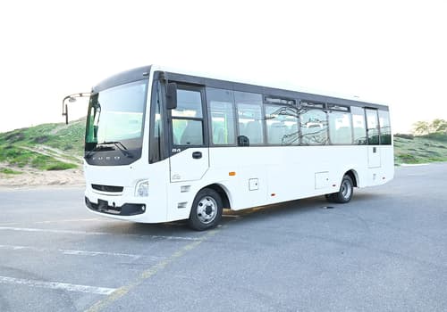 Used 2020 Mitsubishi Fuso BA 37-Seater in White – Left Front Diagonal (45°) View for Sale at First Choice Cars Dubai Sharjah