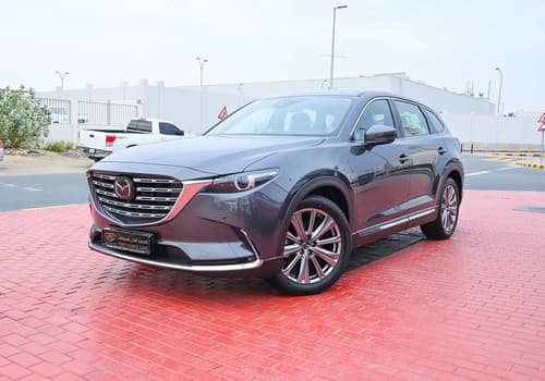 Used 2022 Mazda CX-9 Signature Edition Grey – Left Front Diagonal (45°) View at First Choice Cars Sharjah