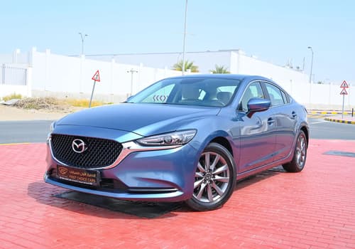 Used 2021 Mazda 6 S Grade Blue – Left Front Diagonal (45°) View at First Choice Cars Sharjah