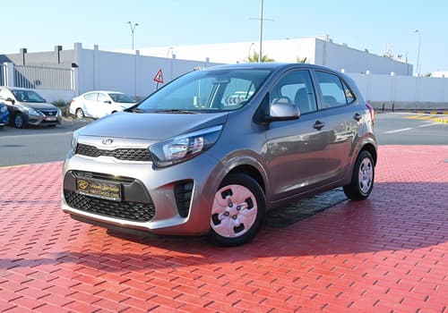 Used 2020 KIA Picanto EX Grey – Left Front Diagonal (45°) View at First Choice Cars Sharjah