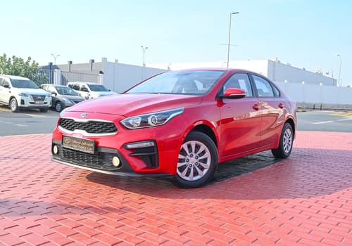 Used 2020 KIA Cerato LX Red – Left Front Diagonal (45°) View at First Choice Cars Sharjah