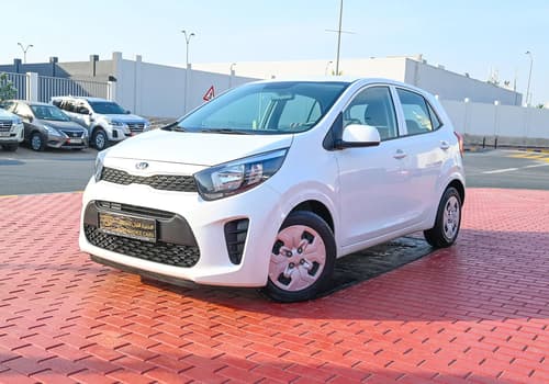 Used 2020 KIA Picanto EX White – Left Front Diagonal (45°) View at First Choice Cars Sharjah