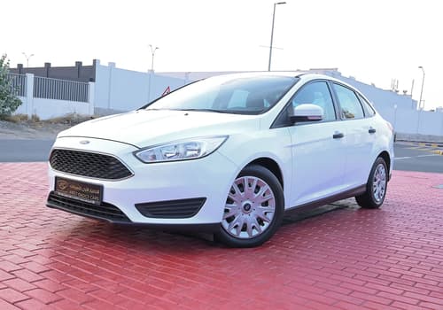 Used 2018 Ford Focus S White – Left Front Diagonal (45°) View at First Choice Cars Sharjah