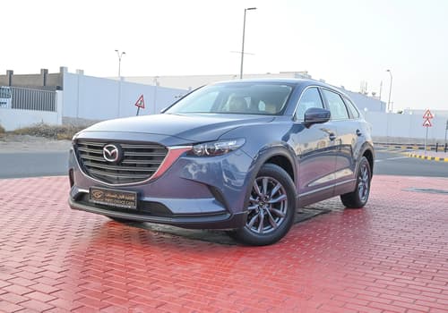 Used 2022 Mazda CX-9 GT Blue – Left Front Diagonal (45°) View at First Choice Cars Sharjah