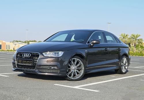 Used 2016 Audi A3 S-Line Grey – Left Front Diagonal (45°) View at First Choice Cars Sharjah