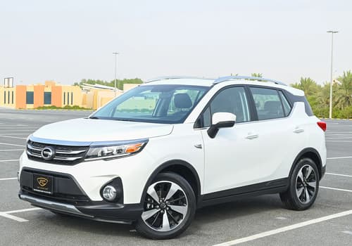 Used 2022 GAC GS3 GE White – Right Front Diagonal (45°) View at First Choice Cars Sharjah