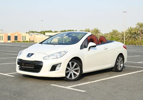 Used 2014 Peugeot 308 CC Convertible White – Left Front Diagonal (45°) View at First Choice Cars Sharjah