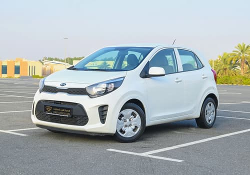 Used 2020 KIA Picanto LX White – Left Front Diagonal (45°) View at First Choice Cars Sharjah