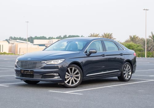 Used 2022 Ford Taurus Titanium Blue – Left Front Diagonal (45°) View at First Choice Cars Sharjah