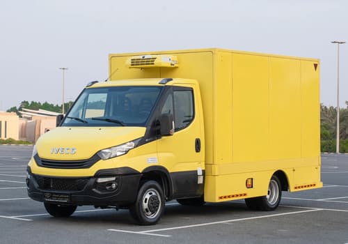 Used 2019 Iveco Daily 50c15 Yellow – Left Front Diagonal (45°) View at First Choice Cars Sharjah