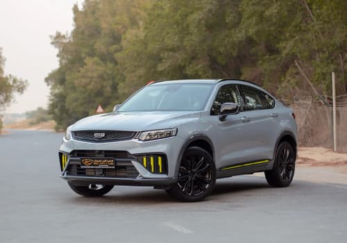 Used 2024 Geely Tugella GF+ Grey – Left Front Diagonal (45°) View at First Choice Cars Sharjah