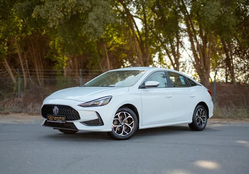 Used 2022 MG GT Comfort White – Left Front Diagonal (45°) View at First Choice Cars Sharjah