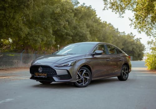 Used 2022 MG GT Luxury Grey – Left Front Diagonal (45°) View at First Choice Cars Sharjah