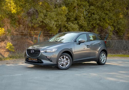 Used 2022 Mazda CX-3 GS Grey – Left Front Diagonal (45°) View at First Choice Cars Sharjah