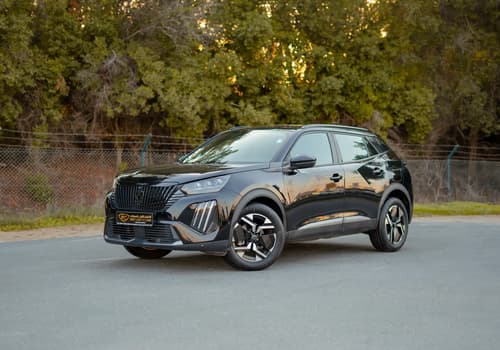 Used 2024 Peugeot 2008 GT Black – Left Front Diagonal (45°) View at First Choice Cars Sharjah