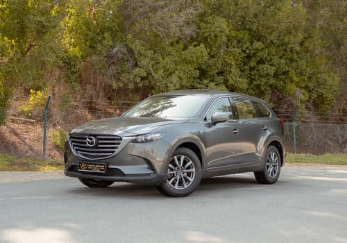 Used 2020 Mazda CX-9 GT in Grey – Left Front Diagonal (45°) View for Sale at First Choice Cars Dubai Sharjah