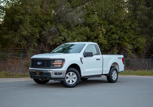 Used 2025 Ford F-Series Pickup F-150 XL White – Left Front Diagonal (45°) View at First Choice Cars Sharjah