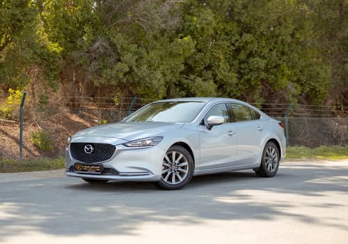 Used 2021 Mazda 6 S Grade Silver – Left Front Diagonal (45°) View at First Choice Cars Sharjah