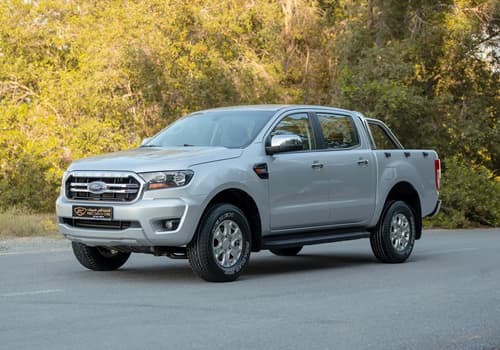 Used 2021 Ford Ranger XL in Silver – Right Front Diagonal (45°) View for Sale at First Choice Cars Dubai Sharjah
