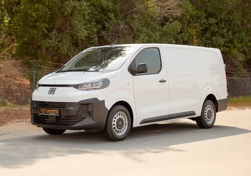 Used 2025 Fiat Scudo Delivery Van in White – Left Front Diagonal (45°) View for Sale at First Choice Cars Dubai Sharjah