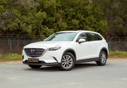 Used 2020 Mazda CX-9 GT in White – Left Front Diagonal (45°) View for Sale at First Choice Cars Dubai Sharjah