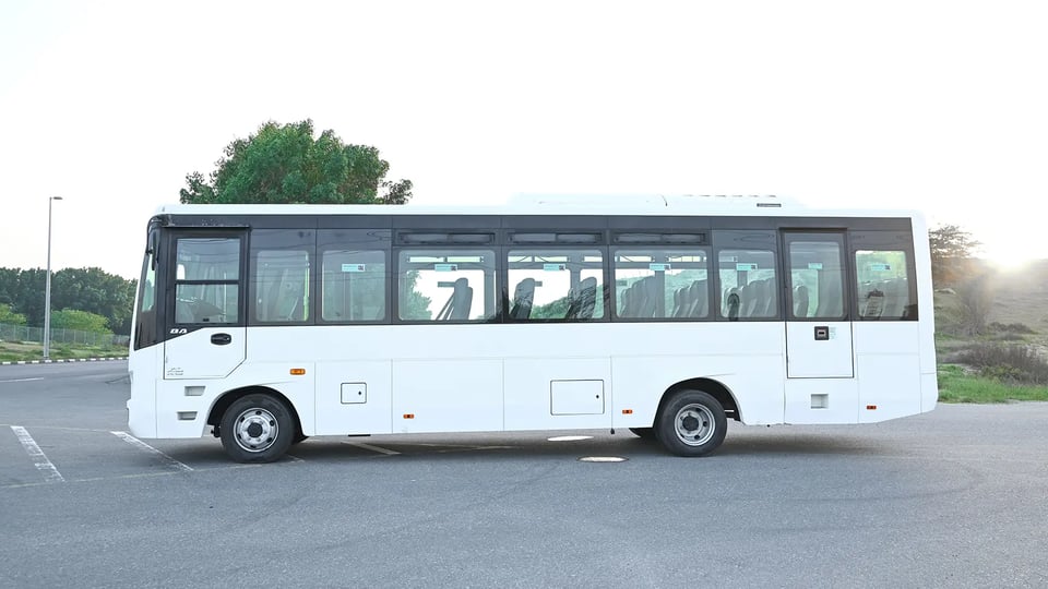 Used 2020 Mitsubishi Fuso BA 37-Seater in White – Left Side View for Sale at First Choice Cars Dubai Sharjah