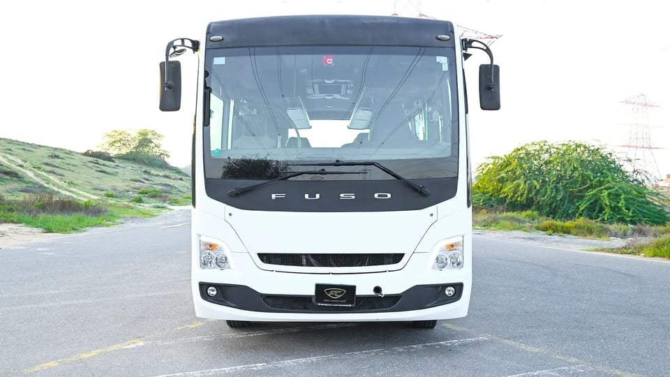 Used 2020 Mitsubishi Fuso BA 37-Seater in White – Front View for Sale at First Choice Cars Dubai Sharjah