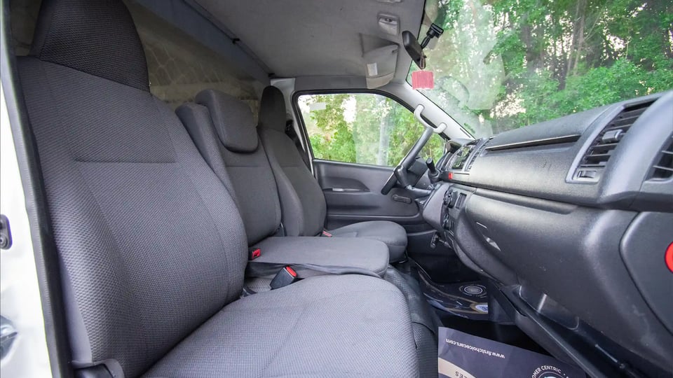 Used 2022 Toyota Hiace GL Standard Roof White – Front Passenger Side Cabin View at First Choice Cars Sharjah