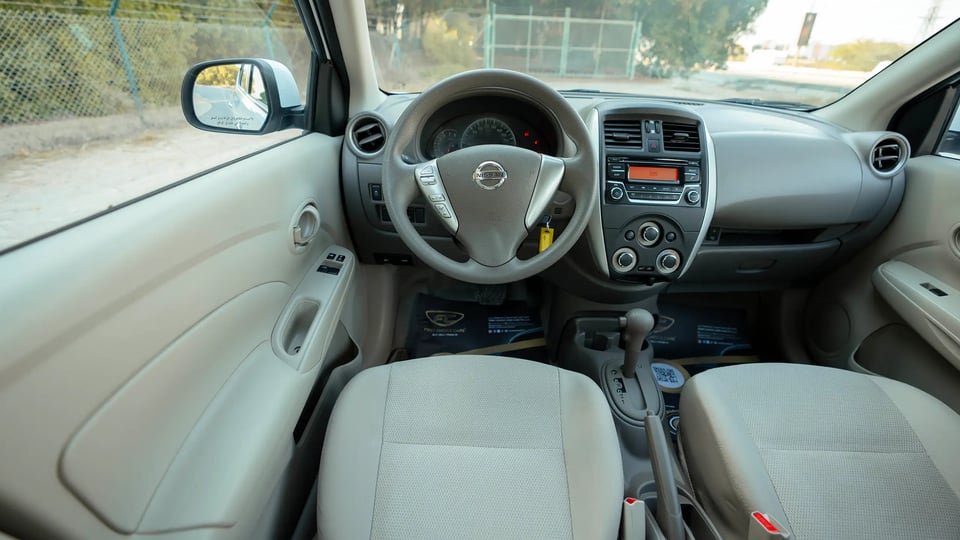 Used 2022 Nissan Sunny SV in White – Steering Wheel & Instrument Cluster for Sale at First Choice Cars Dubai Sharjah