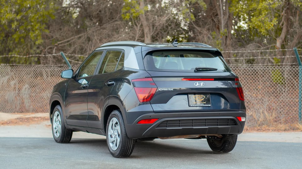 Used 2022 Hyundai Creta Smart in Blue – Left Back Diagonal (45°) View for Sale at First Choice Cars Dubai Sharjah