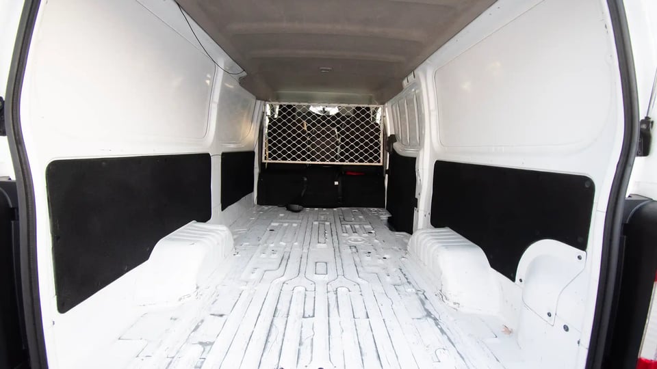 Used 2021 Nissan Urvan Standard Roof in White – Delivery Box Rear Opening View for Sale at First Choice Cars Dubai Sharjah