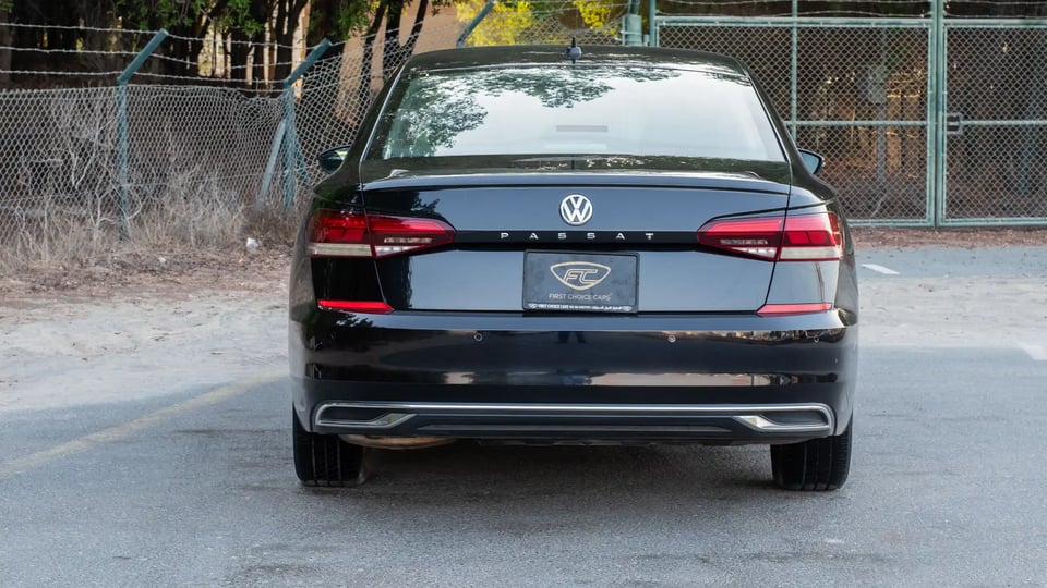Used 2020 Volkswagen Passat Trendline in Black – Back/Rear View for Sale at First Choice Cars Dubai Sharjah