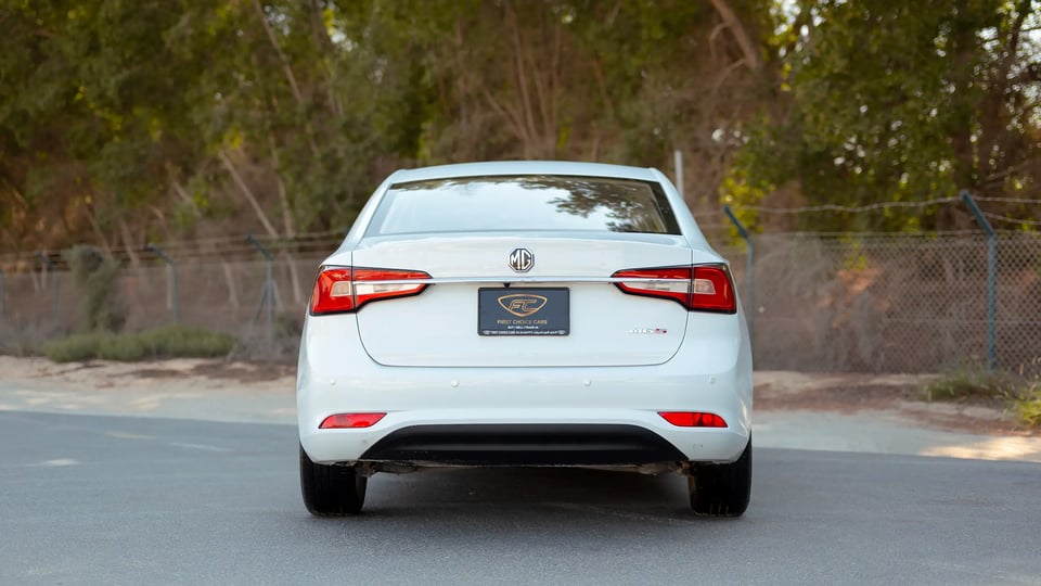 Used 2022 MG 5 Comfort White – Back/Rear View at First Choice Cars Sharjah