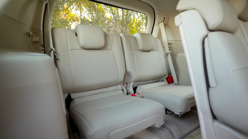 Used 2022 Toyota Prado GXR in White – Third Row Right Seat View for Sale at First Choice Cars Dubai Sharjah