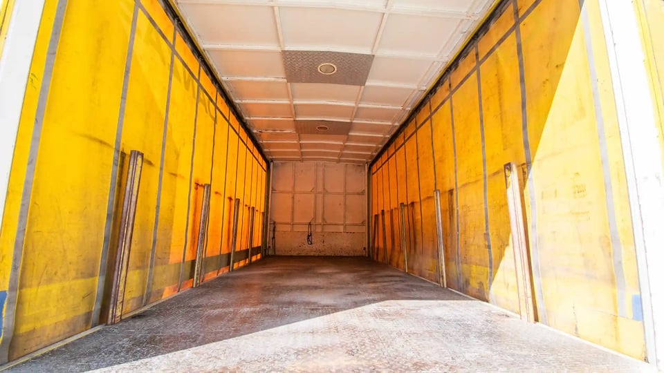 Used 2016 Isuzu FSR Cargo Body in Yellow – Enclosed Cargo Rear-to-Front View for Sale at First Choice Cars Dubai Sharjah