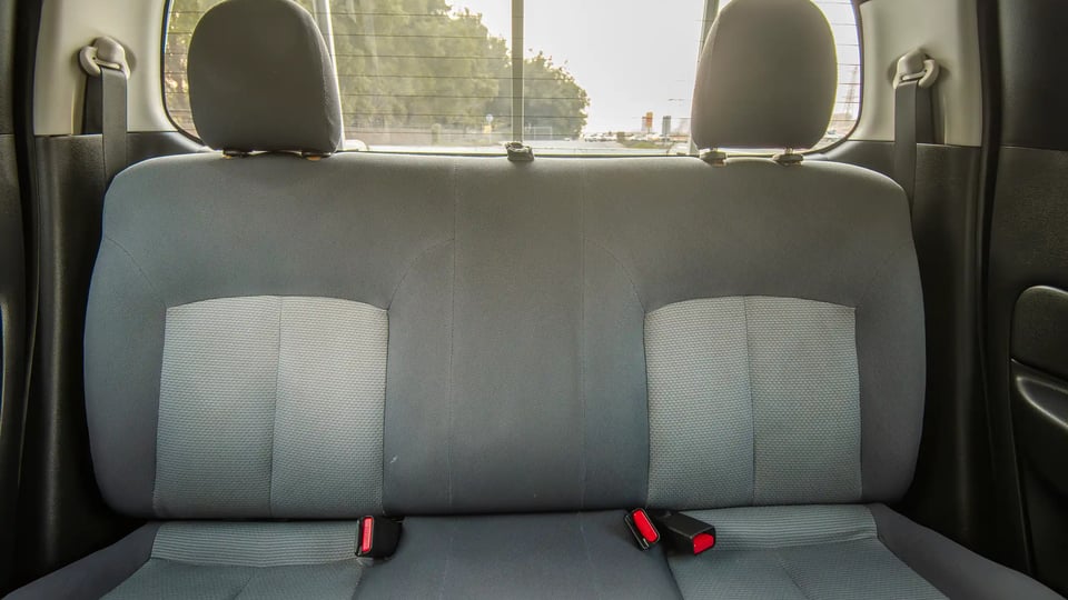 Used 2021 Mitsubishi L200 GL Double Cabin in White – Rear Seat View for Sale at First Choice Cars Dubai Sharjah