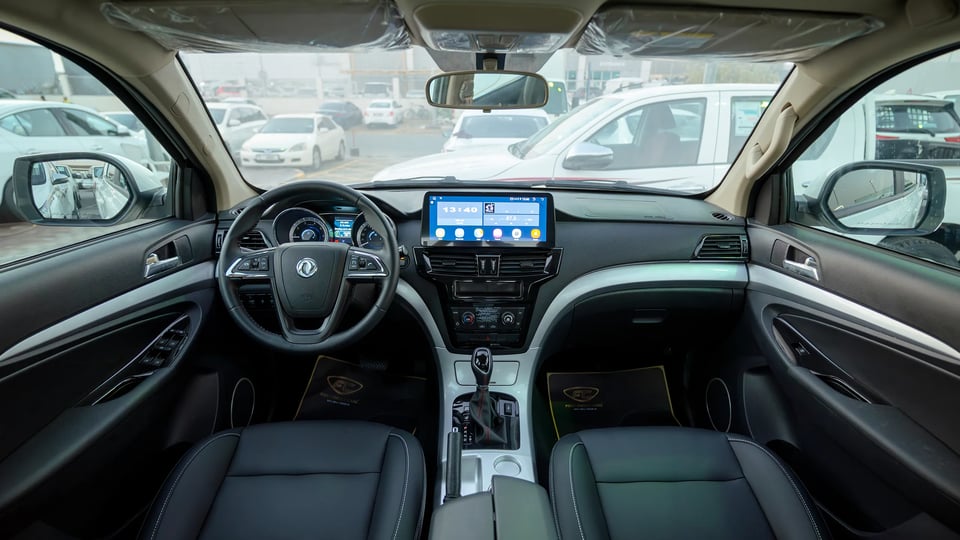 Used 2025 Dongfeng Rich 6 Double Cabin in White – Front Cabin / Dashboard Full View for Sale at First Choice Cars Dubai Sharjah