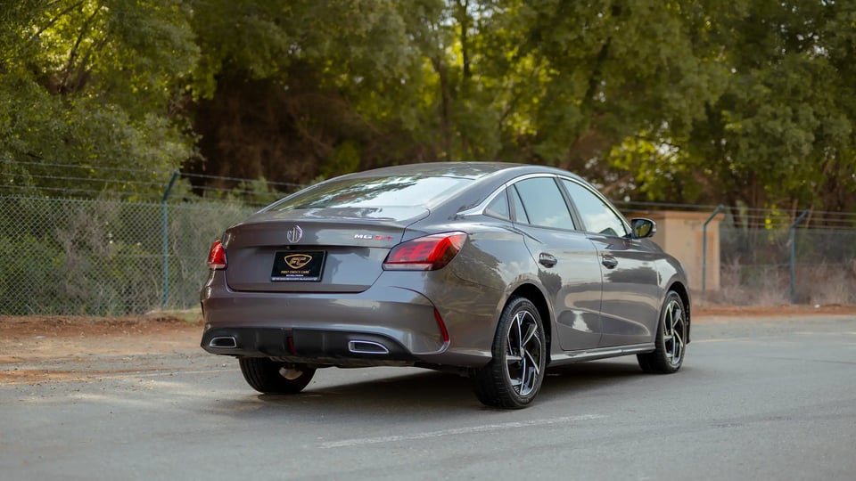 Used 2022 MG GT Luxury Grey – Right Back Diagonal (45°) View at First Choice Cars Sharjah