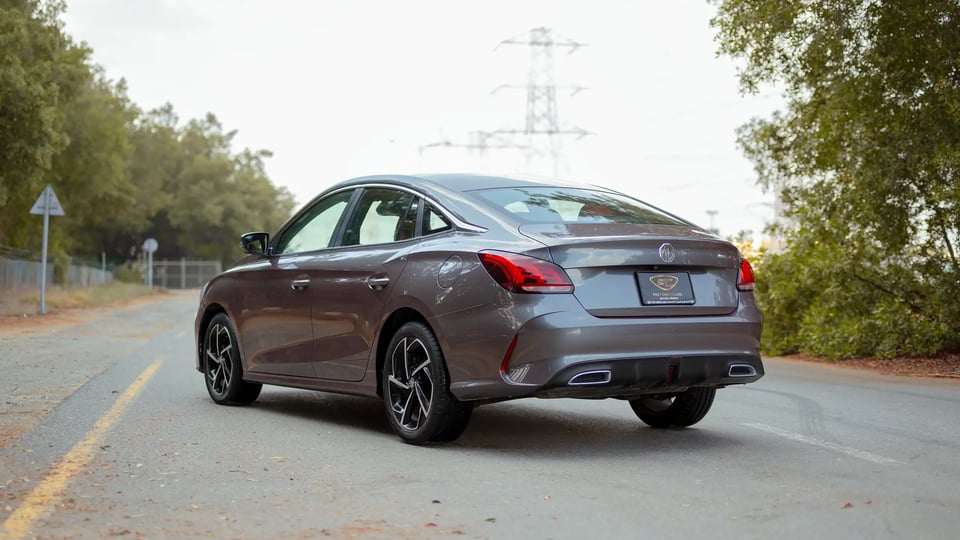 Used 2022 MG GT Luxury Grey – Left Back Diagonal (45°) View at First Choice Cars Sharjah