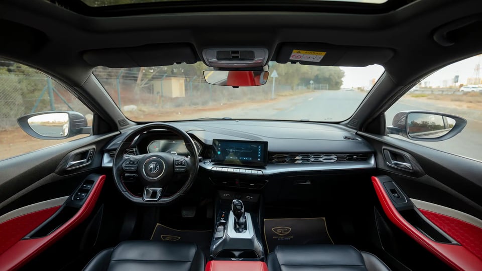 Used 2022 MG GT Luxury Grey – Front Cabin / Dashboard Full View at First Choice Cars Sharjah