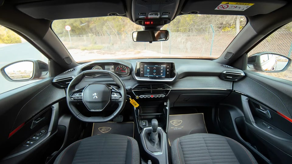 Used 2023 Peugeot 2008 Active in Orange – Front Cabin / Dashboard Full View for Sale at First Choice Cars Dubai Sharjah