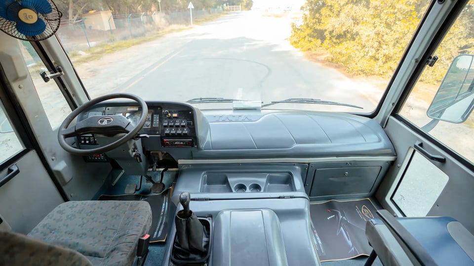 Used 2017 Tata LP 613 in White – Front Cabin / Dashboard Full View for Sale at First Choice Cars Dubai Sharjah